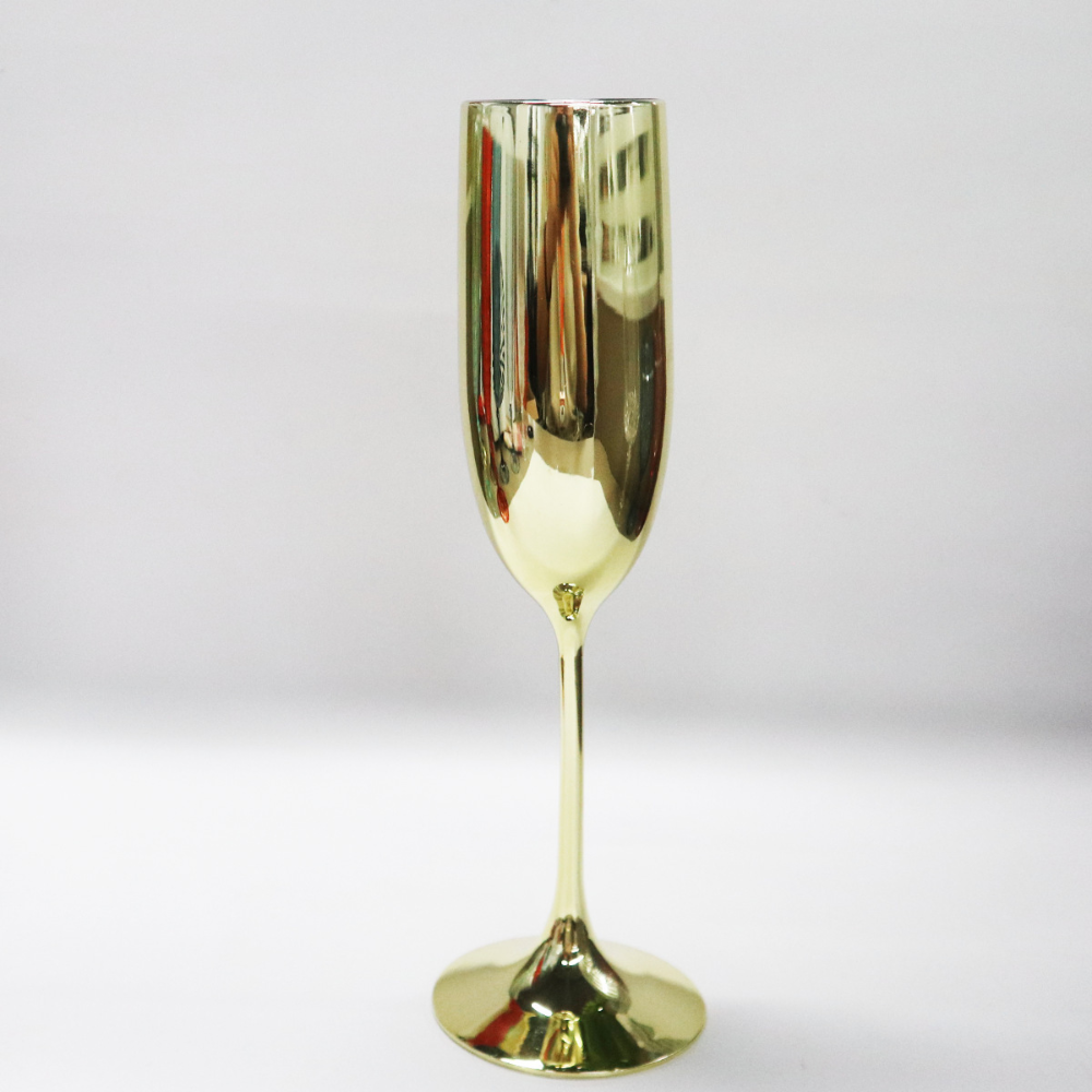 Verre à champagne plaqués or