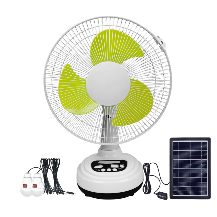 Ventilateur Solaire Multifonction avec Kit d'Éclairage