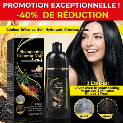 Shampoing colorant noir 3-en-1
