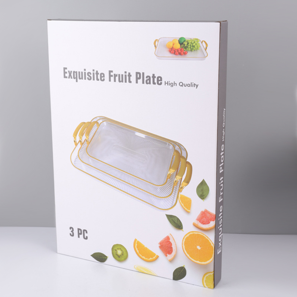 Ensemble de Plateaux Plastique lot de 3 pièces