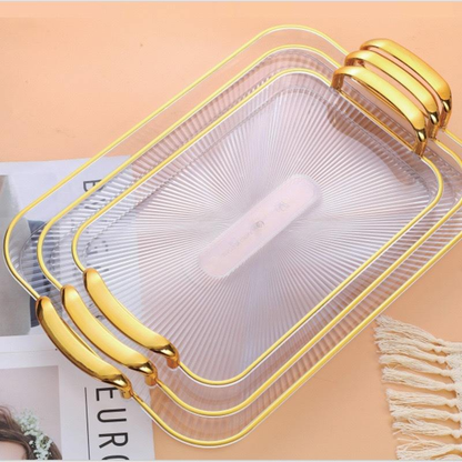 Ensemble de Plateaux Plastique lot de 3 pièces