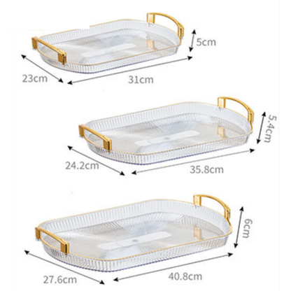 Ensemble de Plateaux Plastique lot de 3 pièces