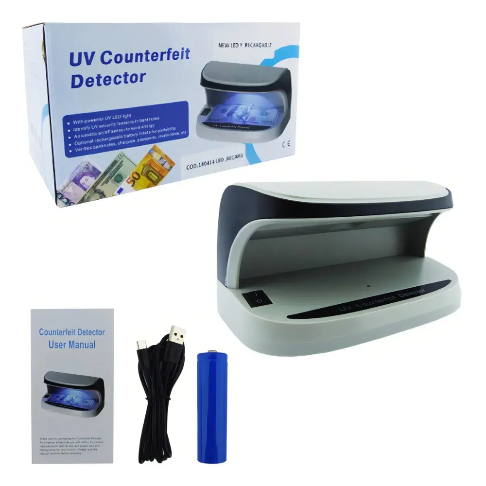 Détecteur de faux billets portable rechargeable