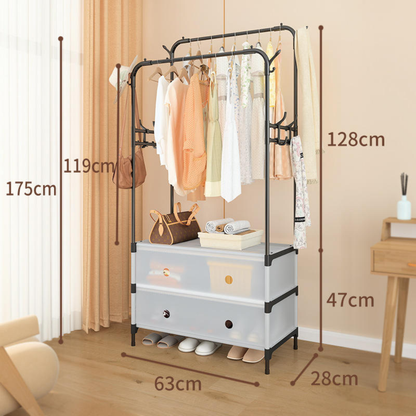 Penderie pour vêtements à double rangement