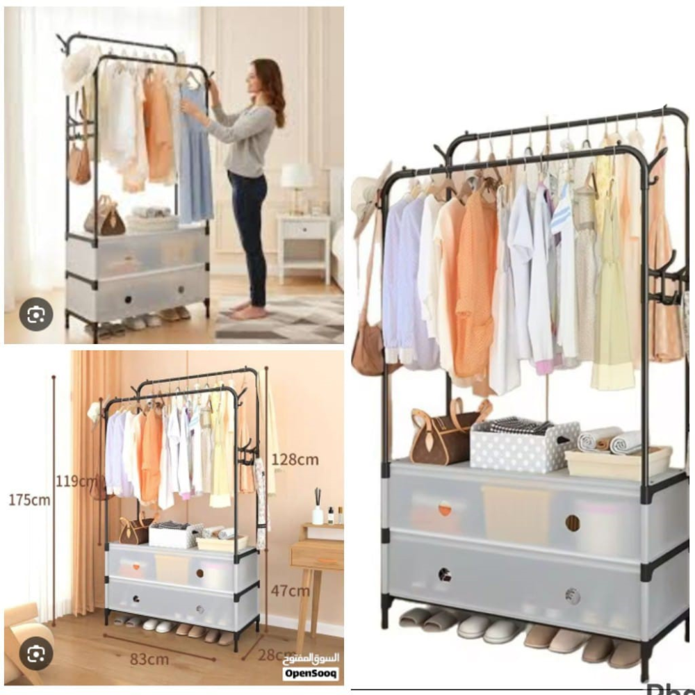 Penderie pour vêtements à double rangement