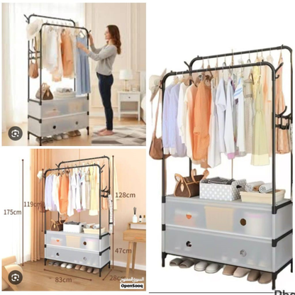 Penderie pour vêtements à double rangement