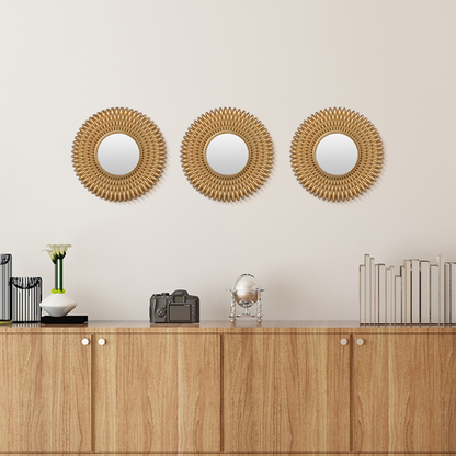 Horloge murale avec miroir décoratif