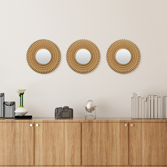 Horloge murale avec miroir décoratif