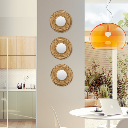 Horloge murale avec miroir décoratif