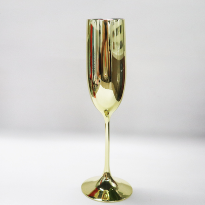 Verre à champagne plaqués or