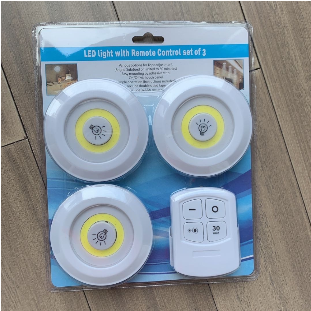 Kit de trois spots lumineux LED sans fil