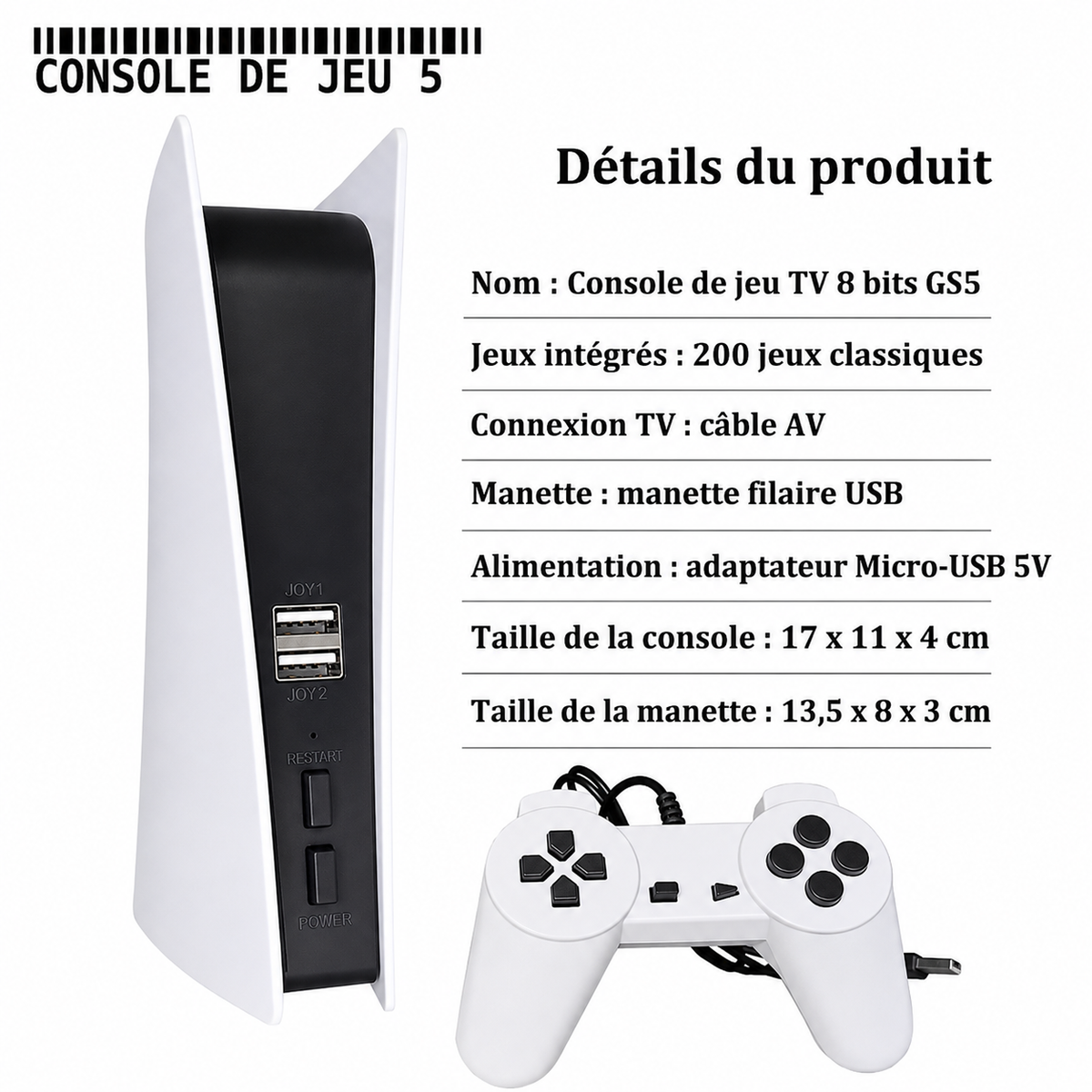 Mini console de jeux GS5