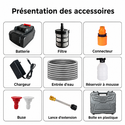 Pistolet de lavage haute pression sans fil