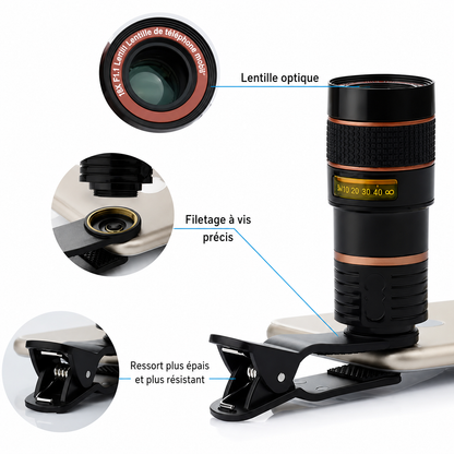Objectif zoom universel smartphone