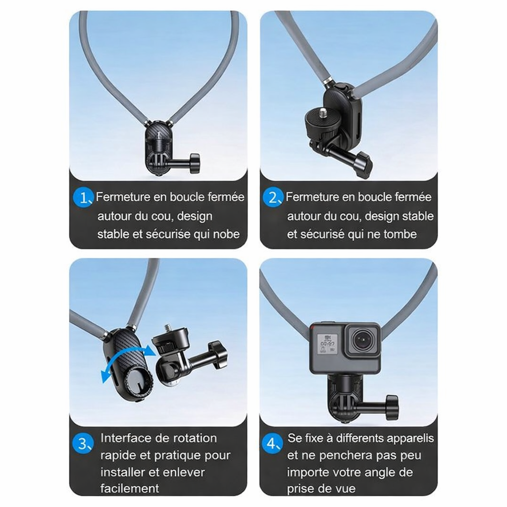 Support de cou flexible pour téléphone