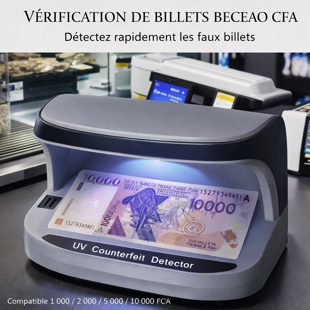 Détecteur de faux billets portable rechargeable