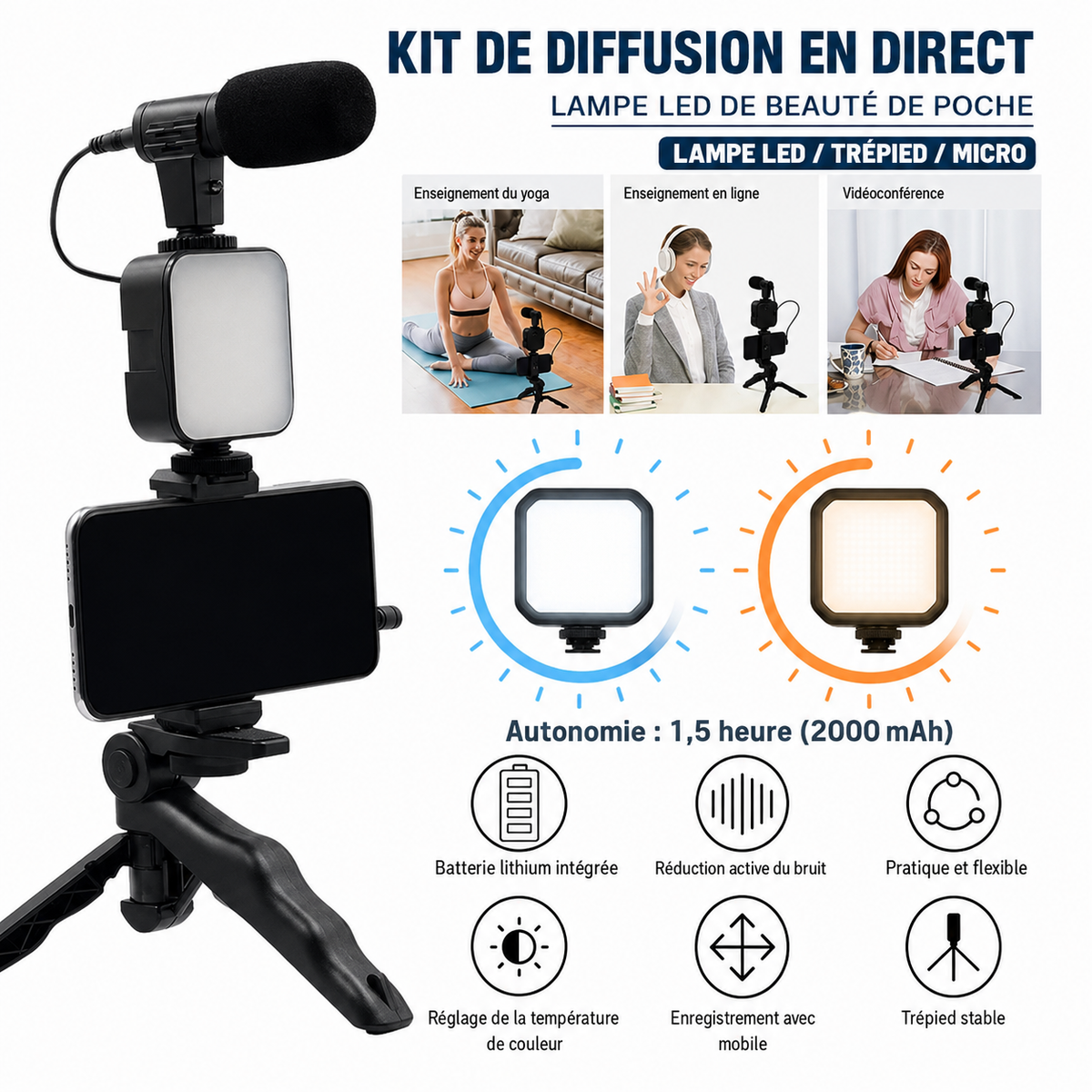 Kit de vlogging pour smartphone
