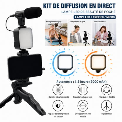 Kit de vlogging pour smartphone