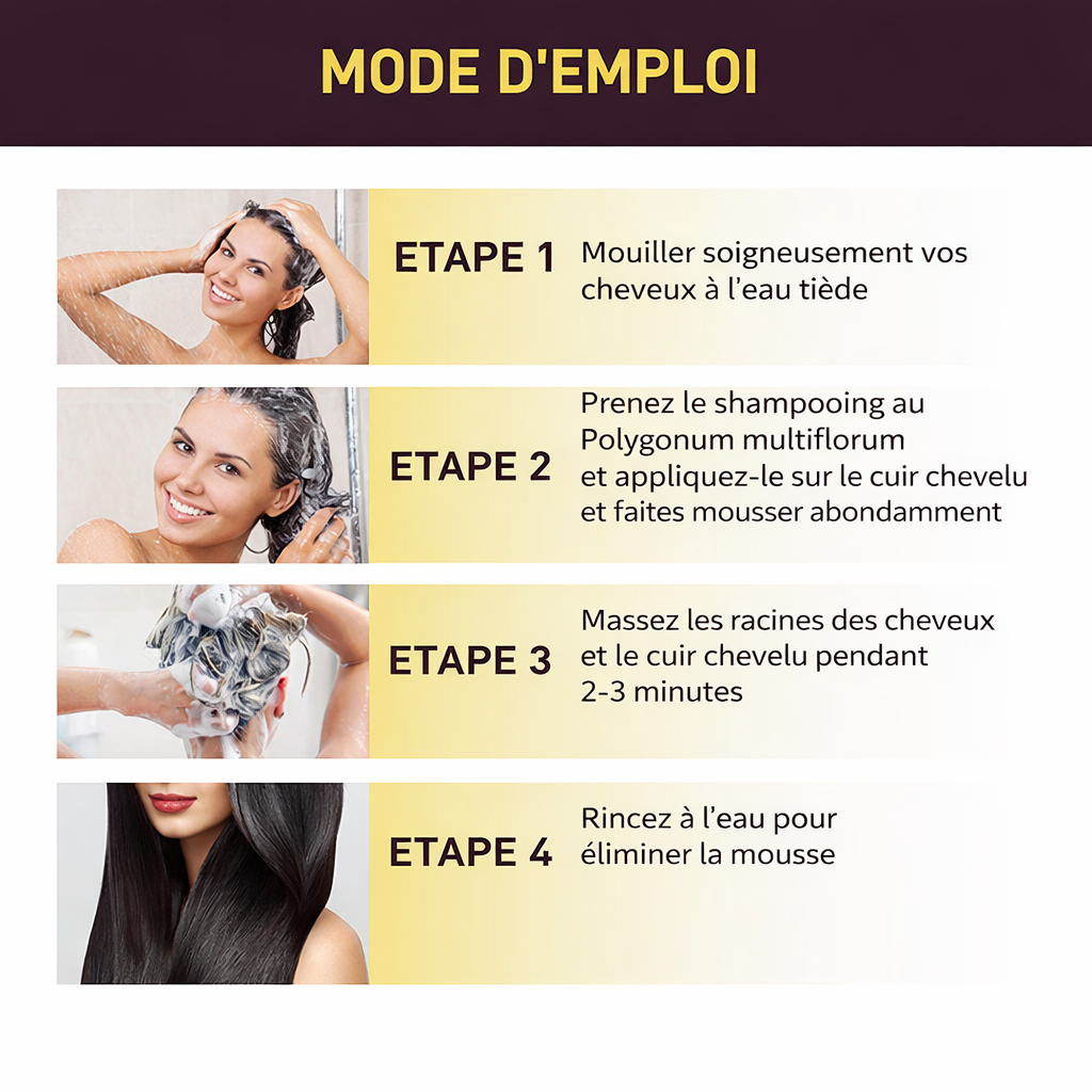 Shampoing colorant noir 3-en-1