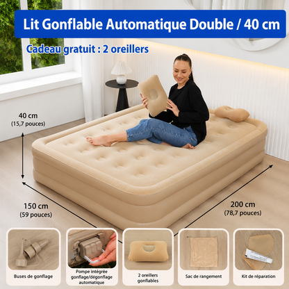 Matelas gonflable électrique 40cm