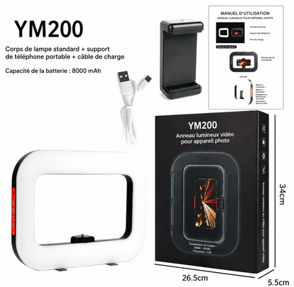 Support de téléphone avec lumière rechargeable