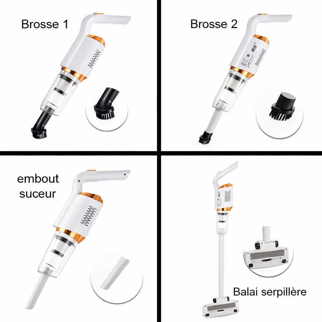 Aspirateur balai sans fil 3-en-1