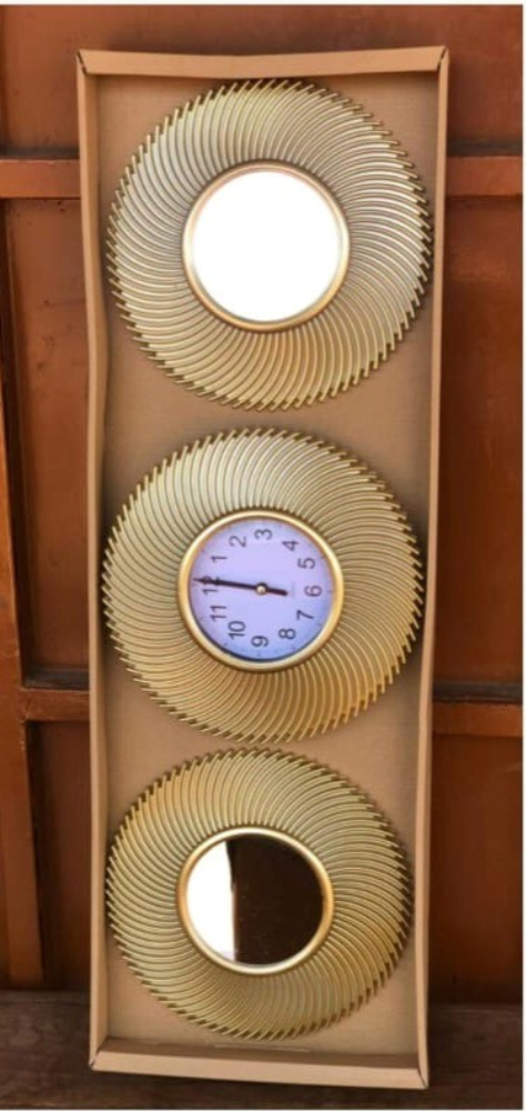 Horloge murale avec miroir décoratif