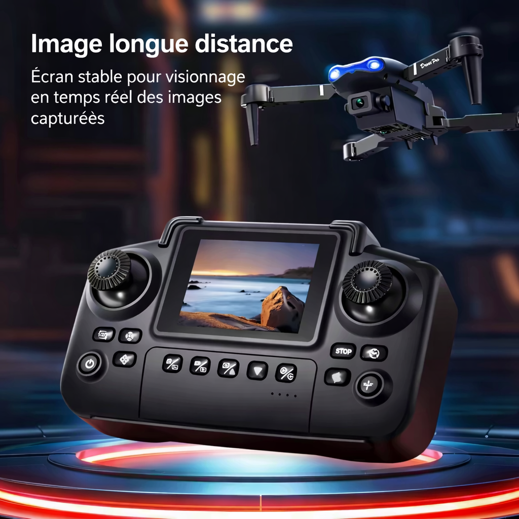Drone E88 Pro avec Télécommande à Écran Intégré